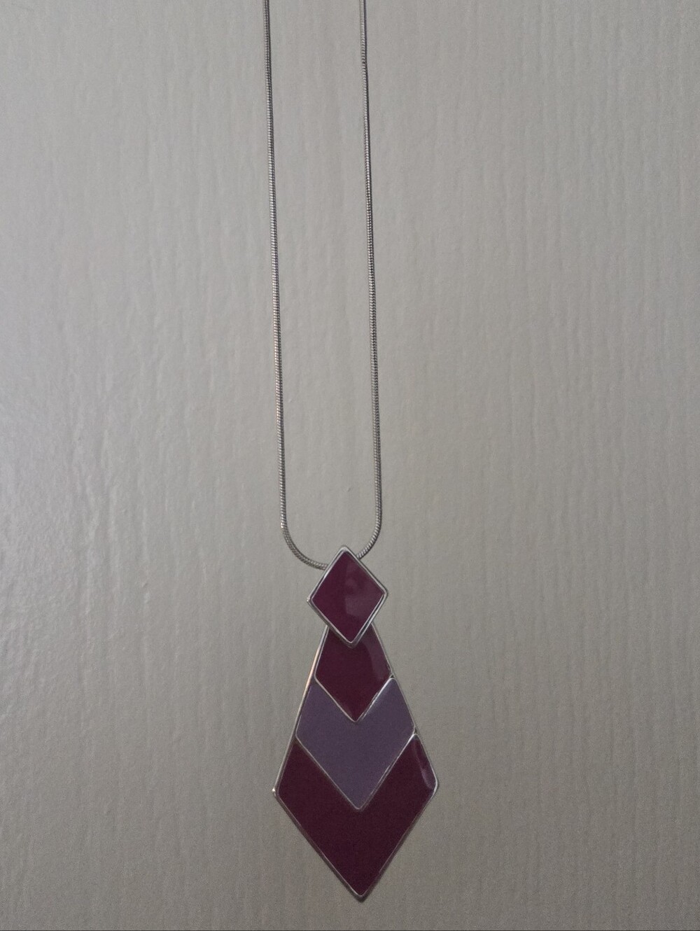 Lane Bryant Chevron Lavender and Purple Pendant Necklace